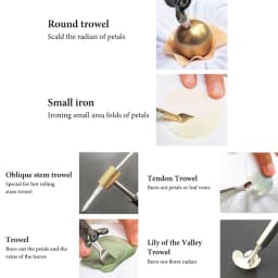220V/110V Double-layer Inner Pyrographic Device Fabric Flowers Ironing Machine 17 Heads Soldering Iron Fabric Flower Making Tool