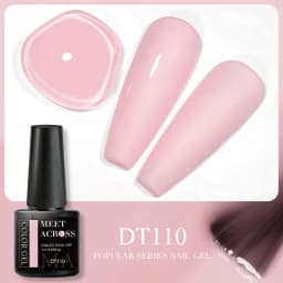 MEET ACROSS 7ml Orange Red Pink Gel Nail Polish Laser Sparkling Soak Off Semi Permanent Nail Art UV Gel Varnishes Spring Summer