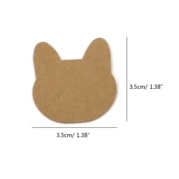 50xCat Ear Stud Display Cards Kraft Paper Earring Card Earrings Packaging Card Paper DIY Blank Jewelry Card Tags Holder