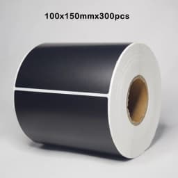 1Roll Coated Paper Sticker Adhesive Paper Black Tag Waterproof Package Label Blank Price Print Supplies Stationery Sticker