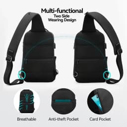 MARK RYDEN Large Capacity Crossbody Shoulder Bag For Men Travel Sling Bag Fits in 11inch Pad