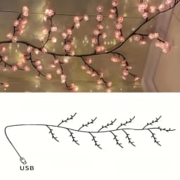 LED Branch Lights Rattan Lights Cherry Blossom Atmosphere Indoor and Outdoor Decorative Styling Lights Bendable Atmosphere Light