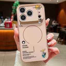 Hanging Astronaut Pattern Case For iPhone 17 Pro Max Magnetic For Magsafe Skin Feeling Cover For iPhone 16 18 Pro Max 15 14 13