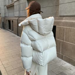 2025 New Winter Down Cotton Jacket Thick Warm Parkas Women Hooded Puffer Coat Loose Casual Overcoat Short Coat Female Outerwear