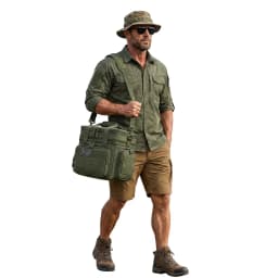 18L Insulated Picnic Cooler Bag Tactical Expandable Leakproof Thermal Bag for Men Women Family Outdoor Camping Beach Park BBQ Travel Large Capacity Heavy Duty Food Drink Cooler Tote Day Trip Tailgate Adults Reusable Shoulder Lunch Cooler Bag Keep Cold