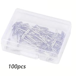 50/100/200Pcs 38MM T Pin Needles Wig Making T Pins for Blocking Knitting T-Pins Stainless Steel