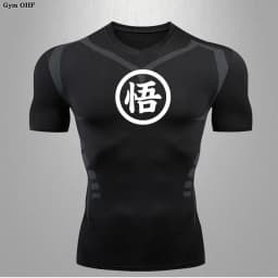 Goku Print Compression Shirts For Men Gym Workout Joging Fitness Undershirts Base Layer Quick Dry Aerobic Exercise Men Tops