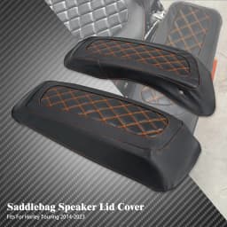Motorcycle Hard Saddlebag Lid Cover Hard Side Bag Waterproof for Harley Road King Street Glide CVO Electra Glide FLHR 14-2024
