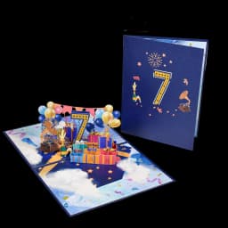 Anniversary Card, Pop Up 1st 18th 21th Birthday Card, Anniversary Number Greeting Cards for Wedding Wife Husband Girlfriend