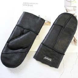 New sheepskin men's fur gloves with thicker wool lining and winter fashion windproof and cold-proof warm gloves