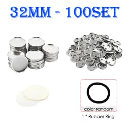 100Set Blank Badge Pin Button Maker Making Parts Supplies 25mm 32mm 37mm 44mm 58mm DIY Button Making for Punch Press Machine