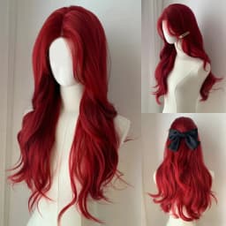 Orange Synthetic Wig with Big Waves, Halloween Party Cosplay Wig, Daily Wig, High-Temperature Silk Wig Cap