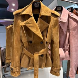 YOLOAgain Double Breasted Croc Pattern Leather Jacket Women 2026 Autumn New Genuine Leather Jacket Ladies