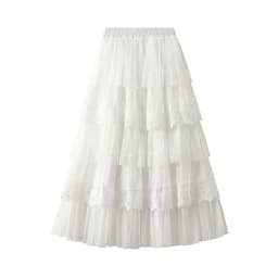 Women's High Waisted Slimming Sand Cake Skirt, Half Skirt, High-End Feeling Gauze, Long Skirt, ,summer 2026 Hundred fold skirt