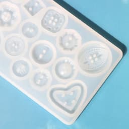 Handmade Button Silicone Resin Casting Molds Tiny Button Epoxy Pendant Mold Keychain Making Supply DIY Craft