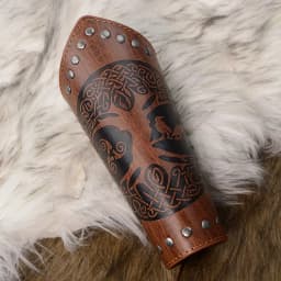 Medieval PU Leather Gauntlet Wristband Medieval Arm Bracers Punk Bracer Wrist Guards for Halloween Warrior Knight Photo Belt