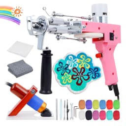Electric Carpet Rug Guns, Carpet Weaving Knitting Machine 2 In 1 Tufting Gun Can Do Cut Pile And Loop Pile With 5-40 Stitches