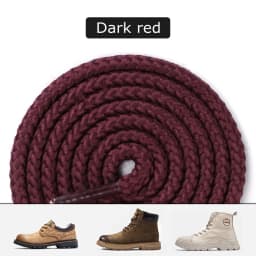 1 Pair Round Shoe Laces For Martin Shoes Sneakers Shoelaces Solid Boots Shoelace Solid Weaving Wear-resistant Shoestring