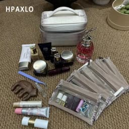 New Himalayan Color Makeup Bag Set with First Letter Embossing Genuine Leather Crocodile Texture Cosmetic Storage Case Make Up