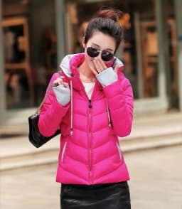 clothes Winter XXXL Jacket Women hooded Solid Color Short Female Coat Parka Outwear For Women Jaqueta Feminina Inverno