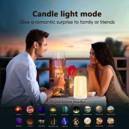 Smart Touch LED Night Light RGB CCT Dimmable Desk Light 3600mAh Battery Rechargeable Bedside Table Lamp for Bedroom Decoration