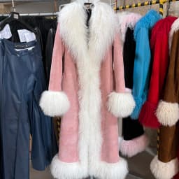 YOLOAgain Real Mongolia Sheep Fur Jacket Long Dark Brown Suede Coat Women
