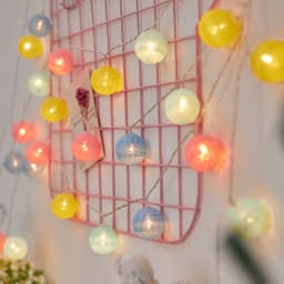 Cotton Ball String Fairy Night Lights LED Bulb Bedroom Christmas Halloween Outdoor Holiday Party Baby Bed Lights Decoration