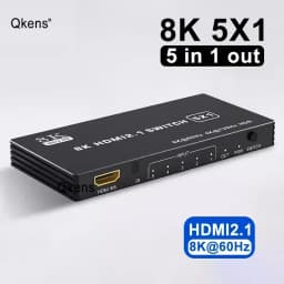8K 60Hz HDMI 2.1 Switch Splitter 3 4 5 Port 3x1 4x1 5x1 HDMI Switcher Video Converter 4K 120Hz Support CEC 48gbps HDR IR Remote