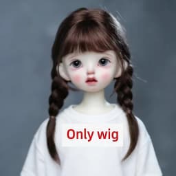 1/6BJD Wig Bangs Ponytail Curly Soft Mohair Wig Braids Suitable for 30cm DD SD Doll Wig Toy Accessories 6-7 Inches Hair
