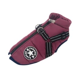 Waterproof Dog Jacket Vest with Reflective Harness Winter Pet Clothes for Small Medium Dogs Shiba Inu Doberman Outdoor Jackets