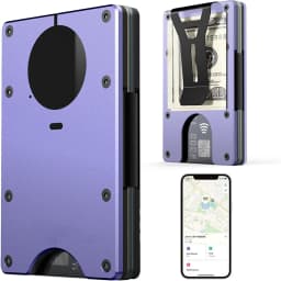 Smart Metal Wallet with Built-in Find My Tracker (iOS Only) RFID Blocking 12 Card Capacity Removable Cash Clip