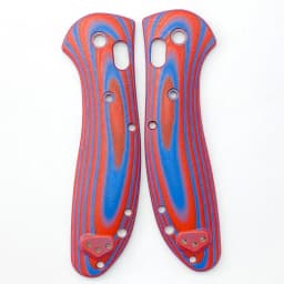 1pair G10 Composite Blade Handle Patch for BM 550 / 551 Knife With Support Shaft Screw Knife Patch Material DIY Accessories