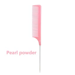 1pc Professional Pointed Tail Comb Salon Hair Styling Stainless Steel Antistatic Dyeing Hair Comb Special for Real Hair Wigs