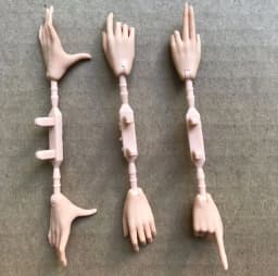 1/6 Doll Hands Feet Super White Beige Brown Doll Accessories 4 Gesture Doll Hands Decors For Female Dolls