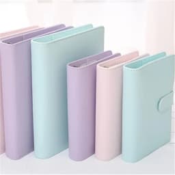 A6/A5 Macaroon 18 Colors PU Leather DIY Binder Photocards Collect Book Diary Agenda Planner Cover Album Stationery