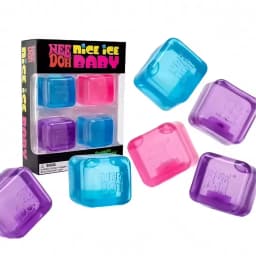 NEEDOH Mini Nice Ice Cube Stress Relief Squishy Cube Mini 4 Pack Set Sensory Toy Anti-Anxiety Party Favors Gifts For Adults