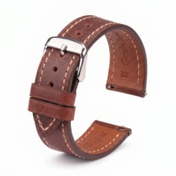 Cow Leather Watch Strap 18mm 20mm 22mm 24mm Brown Blue Red Green Cowhide Watchbands With Silver Stainless Steel Buckle