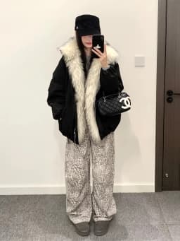 Korean Winter Removable Large Fur Collar Fashion Down Cotton Jacket Women's Long Sleeves Short Loose Thickened Pie Overcome Coat