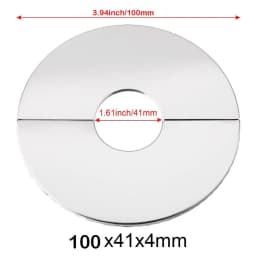 1Pcs Stainless Steel Water Pipe Wall Covers Self-Adhesive Shower Faucet Decorative Cover Chrome Finish Bathroom Accessories