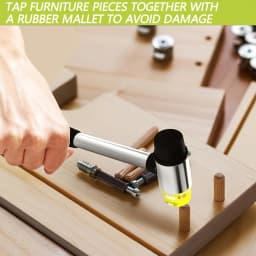 PHYHOO Dual Head Jewelry Mallet Soft Rubber Plastic Hammer for Ring Sizing Leather Craft Woodworking and Flooring Tools