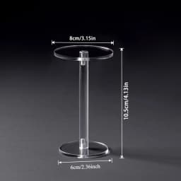 Acrylic Transparent Jewelry Perfume Cosmetics Display Stand Frame Round Diamond Ring Holder Bracket Small Doll Model Organizer