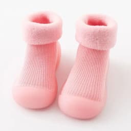 Baby Winter Booties Non-Slip Soft Sole Shoes with Cotton Socks Warm Fleece-Lined Infant First Walkers for Boys Girls 0-4T
