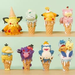 Anime Pok é Mon Ice Cream Cone Series Blind Box Psyduck Gengar Action Figure Cute Doll Model Toy Desktop Ornament Gift For Fans