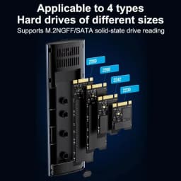 M2 SSD Case NVME SATA SSD Enclosure USB A to C Transparent 10Gbps Solid State Drive External Adapter Support UASP for M/M+B Key