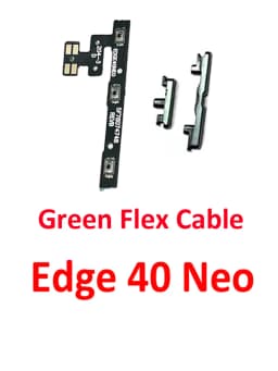 Phone Power Volume Button For Motorola Moto Edge 40 Neo New On Off Up Down Key Internal Flex Cable Repair Parts Black Blue Green