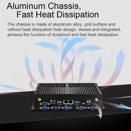 Intel Core I7-5500U I5-4200U Mini PC with 2xNIC LAN 6DB9 RS232 Support Linux Pfsense Computer for Industrial Windows10 Ready