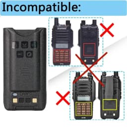 Baofeng Walkie Talkie UV-9RPlus Battery Type-C Enlarge Rechargable Battery With Type-C Charging For UV 9R Pro V1 UV9R PLUS Radio