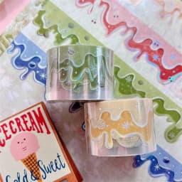 30mm * 3m jam series Kawaii Ins laser silver PET tape handmade DIY scrabbbooking material aesthetic masking tape