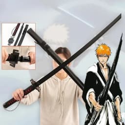 40inch Anime Bleach Schwert Ninja Blade Knife Aizen Sousuke Cosplay Prop Sword Real Sized Japanese Katana Samurai Sabre Toy Gift
