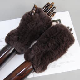 Hot Sale Winter Women Natural Real Rex Rabbit Fur Gloves Good Elastic Knitted Rabbit Fur Mittens Lady Real Rex Rabbit Fur Gloves